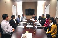 Prof. Bian Xiu-Wu (4th from right) in meeting with Prof. Chan Wai-Yee (4th from left) and members of the Cancer & Inflammation Program, including Prof. Kung Hsiangfu, Academician and Emeritus Professor (3rd from right) and Prof. Franky L. Chan, Chief of Cancer & Inflammation Program (3rd from left).